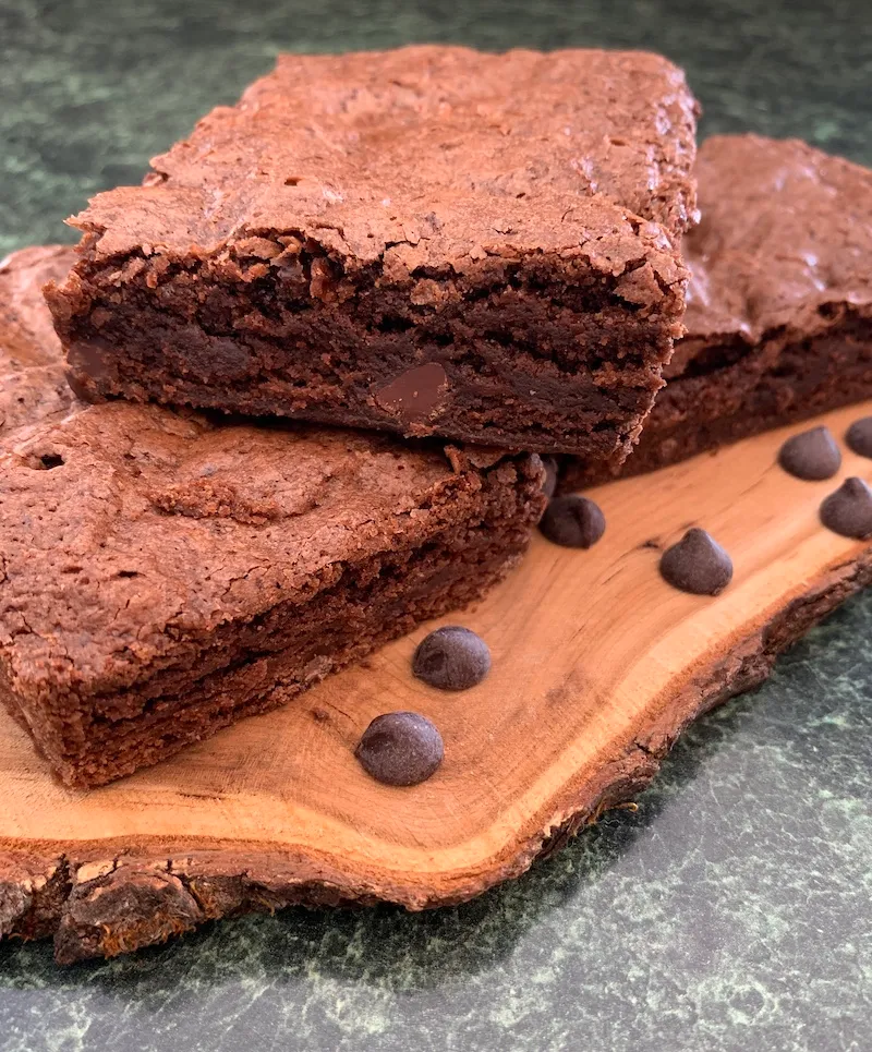 Homemade fudge brownies